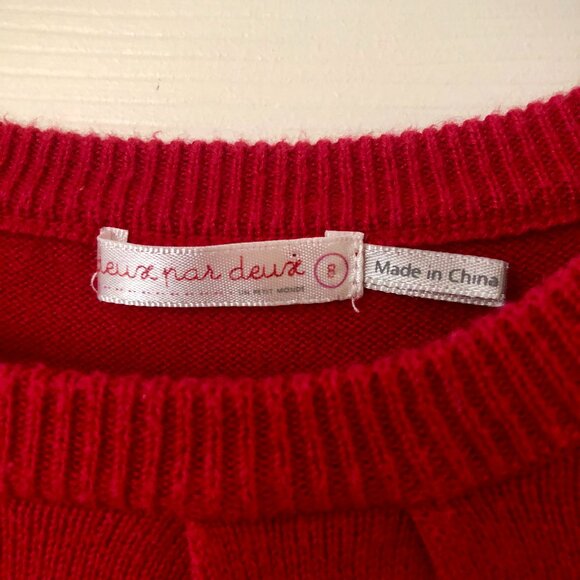 [Kids 8] Deux par Deux Girls Cat Sequin Sweater Dress Tunic Holiday Christmas - Picture 4 of 7